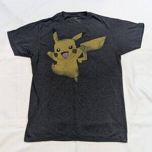 Lightweight gray Pikachu Pokemon short sleeve graphic t shirt size M
